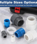10 Pack PVC Male Adapter Pipe Fittings Three Quarter Inch 2 Way Socket To Male Thread Hose Connection Couplings With Sealant Tape For No Fuss DIY Plumbing And Water Line Projects Grey, multiple sizes on display