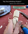 Starter Wood Carving Kit With 3 Piece Whittling Knife Set Spoon Carving Knife Basswood Blocks Ergonomic Walnut Handles