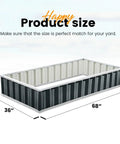 Raised Garden Bed Kit For Outdoor Use, 68 By 36 By 12 Inches, Galvanized Steel Planter Box, 2 Pack, Dark Grey
