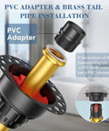 Hassle Free Freestanding Tub Drain Kit With Bolt Tight Brass Tail Pipes And Slick PVC Adapter Rough In Rig for installation.