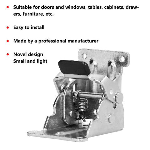 Two Pack Folding Brackets For Table And Bed Legs 90 Degree Aluminum Alloy Self Locking Foldable Hinges Furniture Hardware