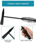 4-Piece Welding Slag Removal Tool Set With 10 Inch Chipping Hammer, carbon steel material, coil spring handle shown