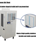 Workhorse Industrial Spot Cooler Dropping 20400 BTU Frost With 3600 Cubic Meter Hour Airflow And Beefy 14 Liter Tank with stainless steel construction.