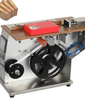 High-Speed Automatic Labeling Machine For Right Angle Sealing, 30 To 60 Labels Per Min, PLC Touchscreen Control, Stainless Steel Build, Ideal For Cosmetic Boxes And Electronic Products on a production line.