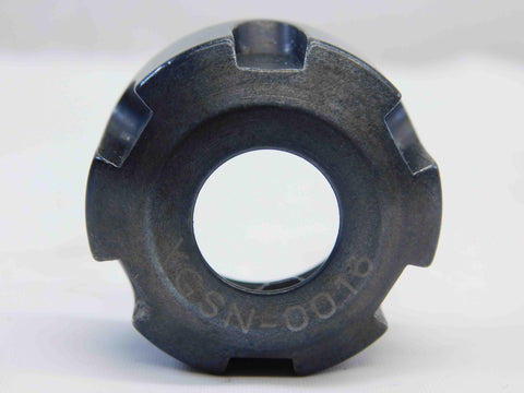 Close-up of ER16 collet part of ER16 Collet Chuck Tool Holder With Four And Three Quarter Inch Projection For CNC Machining High Precision Spindle Adapter