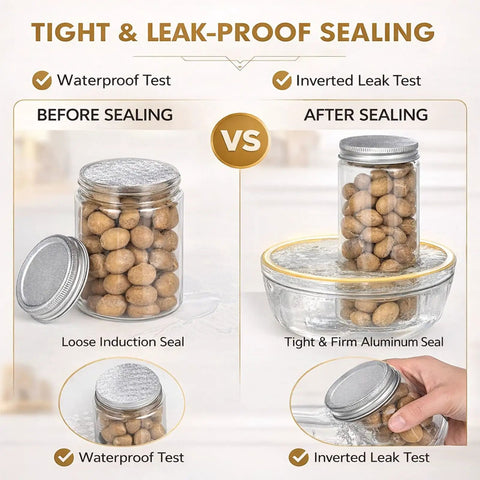 Comparison of jars with 20 To 130mm Induction Heat Sealer Portable Handheld Bottle Cap Sealing Machine For Plastic And Glass Bottles 110V