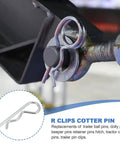 Eight Piece M4 X 75mm Cotter Pin Set Built Tough Heavy Duty Carbon Steel R Clip securing trailer hardware