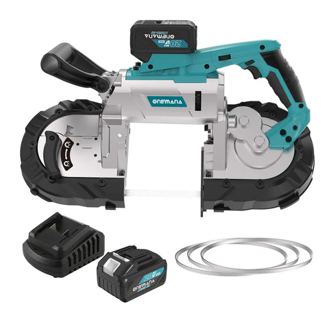 5 Inch Cordless Band Saw With 20V Brushless Motor Not Hot Sparks Portable Deep Cut Tool For Wood And Metal 6 Speeds Adjustable
