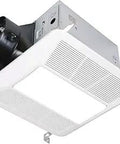 Ultra Quiet 150 CFM Bathroom Exhaust Fan With LED Light 2700K Warm White, 0.5 Sone, Ceiling Mount, White Finish Kit installed