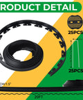 Product details of No Dig Landscape Edging Border Kit 1.5 Inch Tall 20 Foot Heavy Duty Garden Edge With 25 U Shaped Stakes