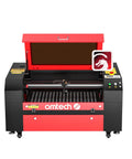 60W CO2 Laser Engraver With LightBurn 28 By 20 Inch Engraving And Cutting Machine front view with open lid