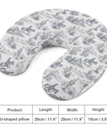 Women's Memory Foam U Shaped Neck Pillow For Travel And Daily Use On The Go Cozy Comfy Comfort For Planes Cars And Office Naps Ultra Portable Durable Polyester Build Western Cowboy Cactus White with stylish cowboy cactus pattern.