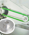 V Shape Aluminum Alloy Pulley Wheel For Motor Shaft 3.1x1.5x0.8cm Fixed Single Bore 31mm Diameter 8mm Hole in use with green belt