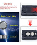 Diagram showing LR44 button battery size and placement for Temperature And Humidity Monitor For 3D Printers DIY Friendly Hygrothermograph Kit.