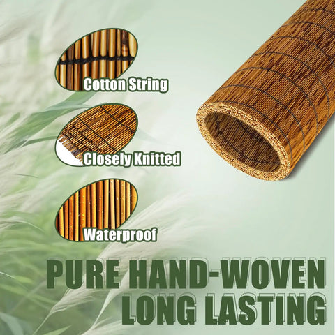 Natural Reed Fence Screen Made From Bamboo For Outdoor Privacy 6 Feet By 16.4 Feet Durable Weatherproof Fencing For Patios
