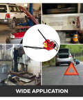 Beefy 50 Ton Air Hydraulic Bottle Jack for Weekend Warriors And Pro Shops, shown in various garage and maintenance settings.