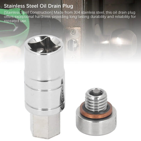 Fix Damaged Oil Pan Threads With This M12x1.75 Self Tapping Drain Plug Kit Made From Durable 304 Stainless Steel For Smooth Car Maintenance And Easy Restoration. Stainless steel oil drain plug and repair insert with sealing washer