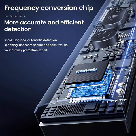 Close-up of frequency conversion chip on Hidden Camera Detector For Hotels And Travel, 6 Level Sensitivity Wireless RF Sweep