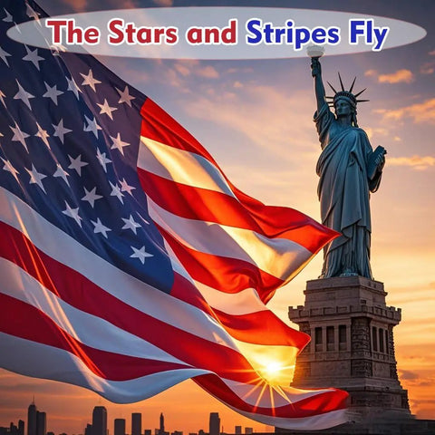 5x8 Ft US Flag For Outdoor Use High Wind With Embroidered Stars And Sewn Stripes Brass Grommets Built To Last In Any Weather UV Protected