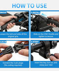How to install the Full Twist Throttle Kit for E-Bike Q20 Q20 Pro H20 with carbon fiber-style grip and 3-pin plug.