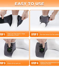 Steps to use Wireless Ankle Heating Pad For Pain Relief And Neuropathy Portable Ankle Massager Wrap with visual guide