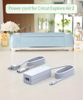 Power Cord Replacement For Cricut Cutting Machines Like Explore Air 2 Expression 2 Explore Air Explore One Create Mini And More 18V Charger Power Supply White, white 9.84 ft cord