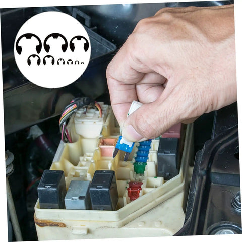Hand using External Retaining Snap Ring Kit With 328 Pieces Steel Assortment 1.5mm To 22mm Sizes For Auto And Machinery Use Durable Mn