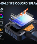 Endoscope Camera With Light For Tight Spaces, IP67 Waterproof Borescope, 4.3-Inch IPS Screen, HD Display Features.