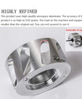 ER32 Dust Chip Extraction Nut for CNC Milling Tools, aluminum, close-up view showing precise fit and corrosion-resistant finish.
