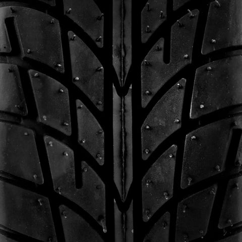 Close-up of Tubeless Knobby Tire Set 19x7-8 For Mini Bikes Go Karts ATVs Quads And Other 4 Wheelers 4 Ply Z-129 2Pc tread design