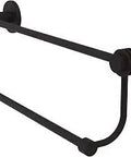 Mercury Collection 24 Inch Double Dotted Accents Towel Bar Oil Rubbed Bronze Solid Brass Wall Mount Bath Hardware, angled view