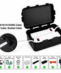 Heavy Duty Outdoor Electrical Box Enclosure 2 Pack Waterproof GFCI Adapter Cover For Power Strips And Extension Cords Built Like A Tank To Give You Rock Solid Weather Protection Always with cords.