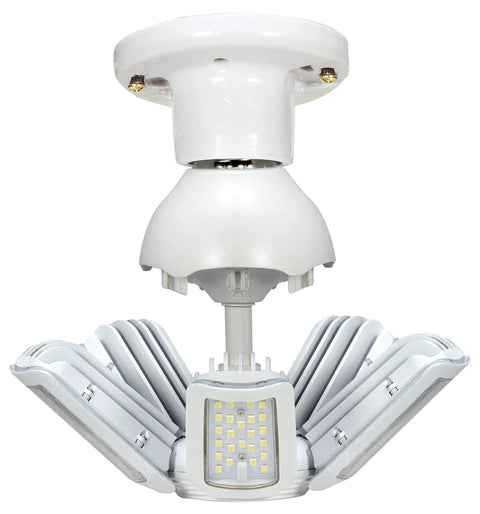 60W LED HID Replacement Bulb 5000K Daylight Mogul Base Extended Length Adjustable Beam Angle 100 To 277 Volt Direct Wire Ballast Bypass Replaces 250W HID And 500W Incandescent
