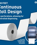 Budget-Friendly White Hardwound Roll Towels 8 Inch By 800 Ft Fits Standard Dispensers shown with no perforations for controlled dispensing