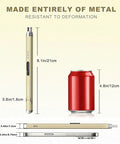 Upgraded USB C Rechargeable Flameless Plasma Arc Lighter With LED Display Windproof Candle Lighter size comparison with soda can