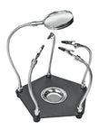 Soldering Station Kit With Helping Hands, 4 Adjustable Arms, Magnifying Glass, And Third Hand Tool for precision tasks.