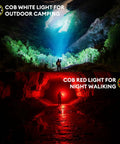 COB white and red light modes in 2 Pack Rechargeable Flashlights With Dual Switch And Fixed Focus for camping