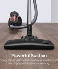 Legit Bagless Canister Vacuum Cleaner With Lightweight Body And Smooth Grip Handle For No Sweat Daily Cleaning Featuring Instant Airflow Controls And Three Zone Settings For Rugs Upholstery And Hardwood Floors on hardwood floor.