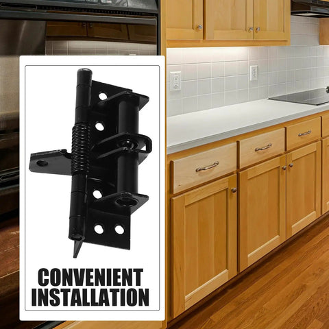Image showing 90 Degree Right Angle Cabinet Door Damper Spring Hinge With Soft Close For Metal Kitchen Cabinets And Wardrobes.