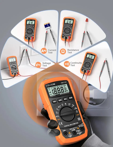 High Sensitivity Digital Multimeter Tester For AC DC Voltage And Current Resistance Diodes Continuity NCV Circuit Checker