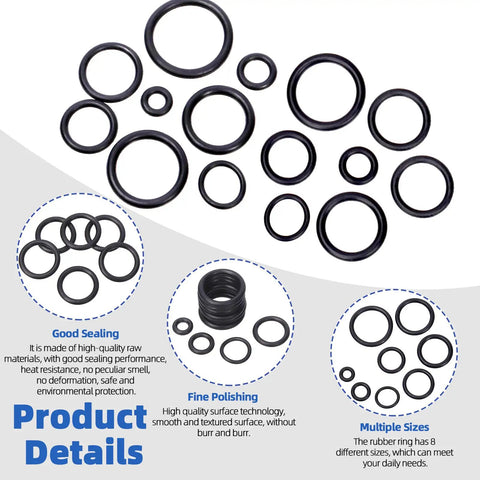 499 Piece External And Internal Retaining Ring Kit With 8 Sizes Metric O Rings Snap Circlips And Short Pick And Hook Set In Durable Plastic Storage Box For Easy Install Or Removal