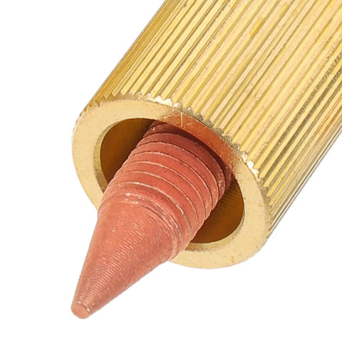 Close-up of copper alloy tip on Welding Ground Clamp Assist Holder Two Pack With Flexible Compact Design for sheet metal repair.