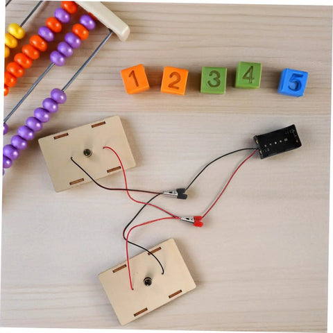 Hands On Stem Circuit Experiment Kit For Interactive Science Projects shown with circuit components and colorful blocks