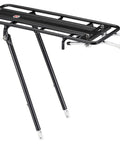 Rear Bike Rack For Everyday Hauls Lightweight Durable Cargo Carrier With 26 Lb Capacity That Fits Most Adult Bikes Perfect For Backpacks Baskets And All Your Gear shown in black metal frame