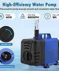 Pond Waterfall Spillway Kit With 8 Inch Stainless Steel Spillway Remote Control LED Lights 660GPH Submersible Pump Outdoor Fountain