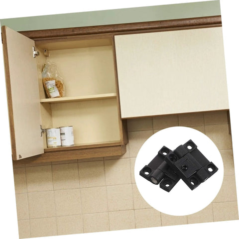 Adjustable Plastic Cabinet Hinges With Torque Friction Folding Support for kitchen and office, shown on open cabinet