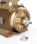 Brass Rotary Tool Collet For Electric Drill, Durable Nut Accessory displayed next to a large rotary machine housing