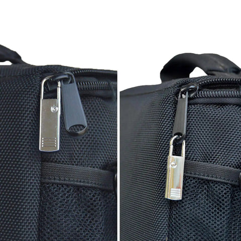 Zipper Pull Tab Replacement Metal Zipper Extender for Luggage Backpack and Suitcases snap on fix for missing pulls on black bag