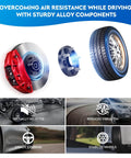Diagram showing Front Wheel Hub and Bearing Assembly 5-Lug with ABS benefits like reduced vibration and stable steering on cars.