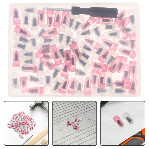 RoadReady HeavyDuty Rubber Tire Repair Plugs QuickFix Kit with BuiltIn Screwdriver, 80 piece rubber plug set for emergency fixes.